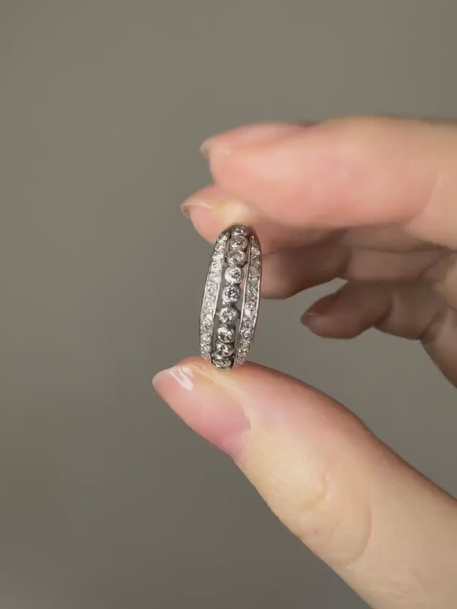 Art Deco Platinum and Diamond Wedding Ring