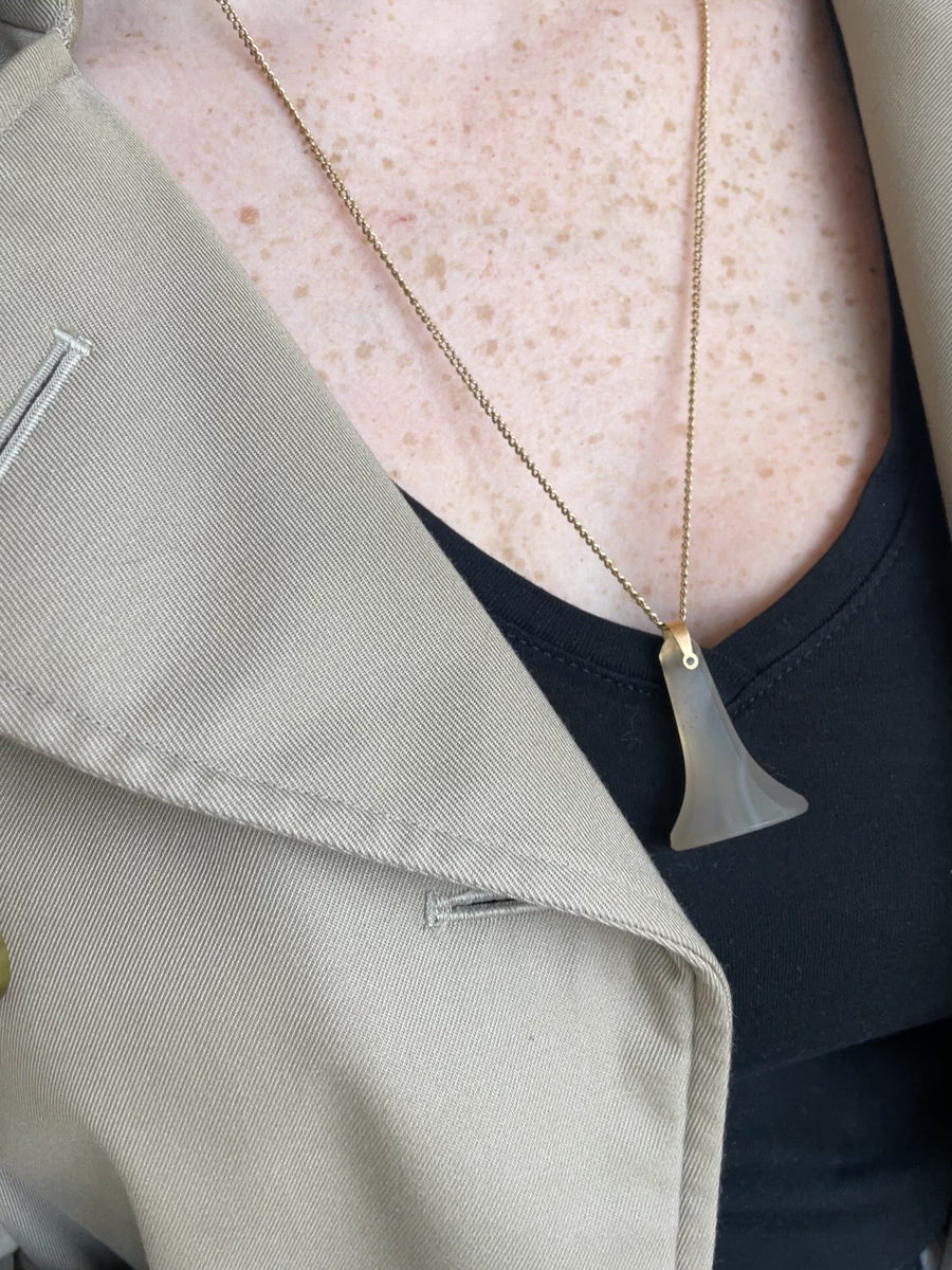 Yellow gold and chalcedony seal pendant