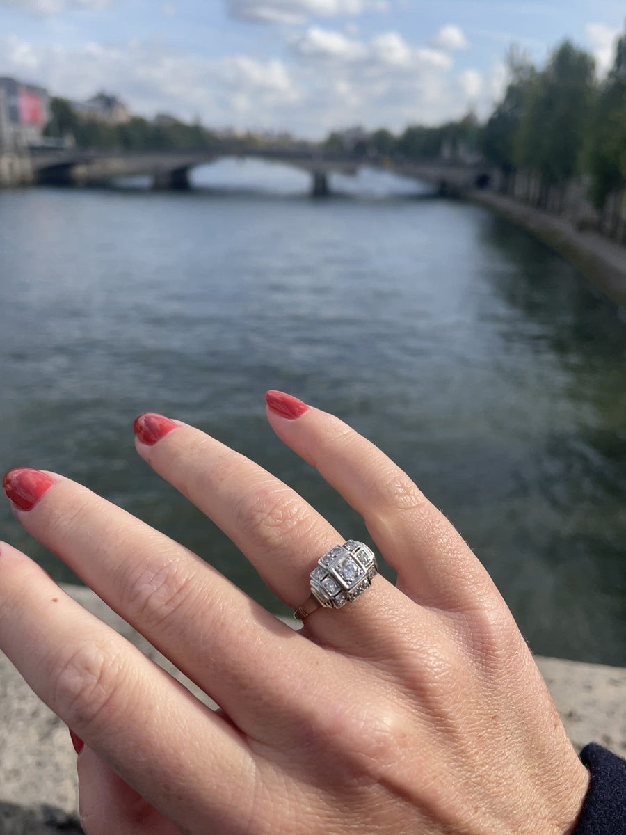 Art Deco Platinum and Diamond Ring