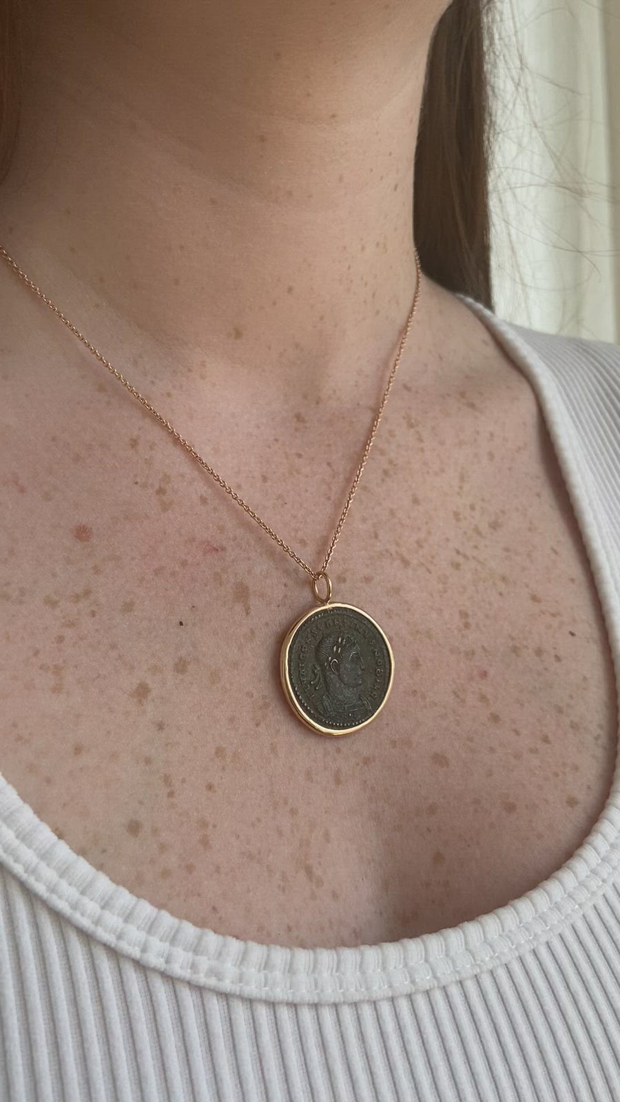 Constantine Roman coin pendant necklace