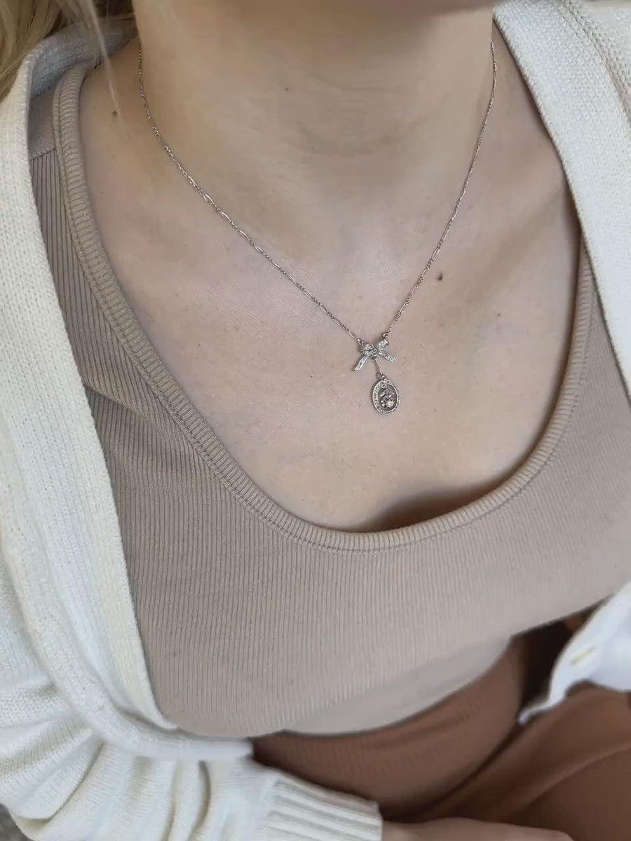 Gold and diamonds Art Deco necklace pendant