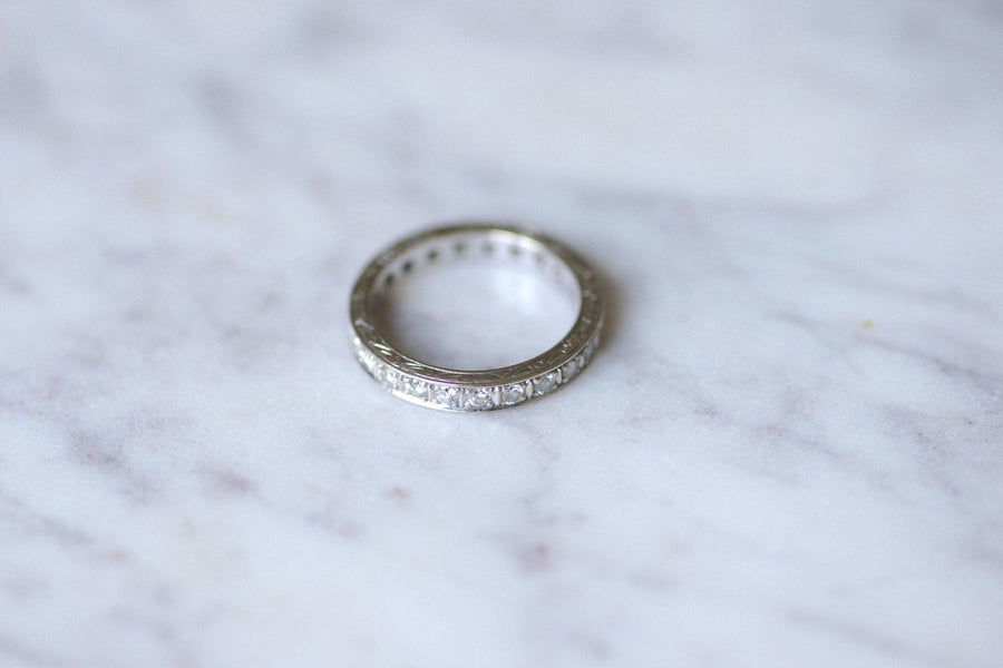 American Art Deco diamond wedding band - Penelope Gallery