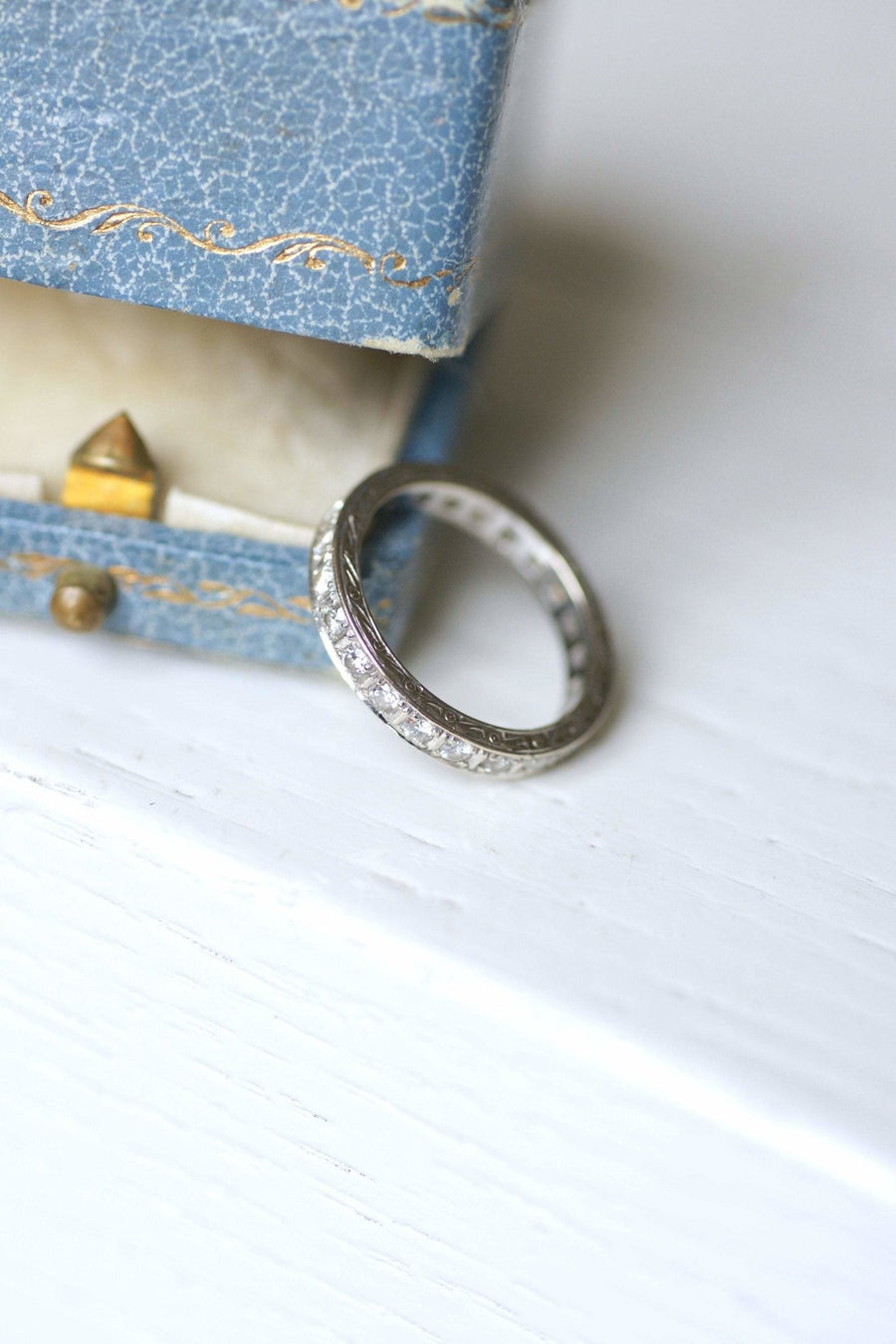 American Art Deco diamond wedding band - Penelope Gallery