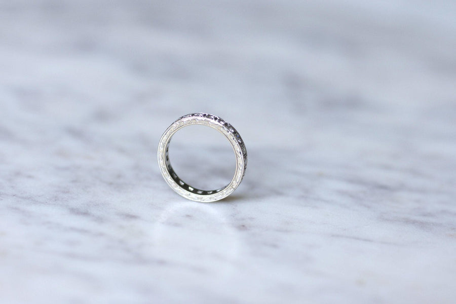 American Art Deco diamond wedding band - Penelope Gallery