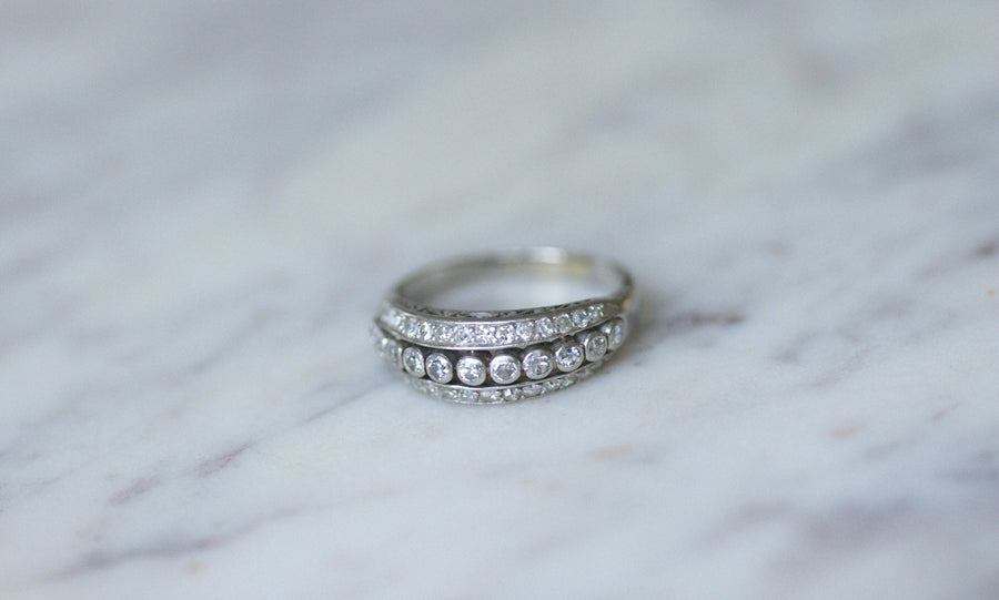 Art Deco Diamond Wedding Ring - Penelope Gallery
