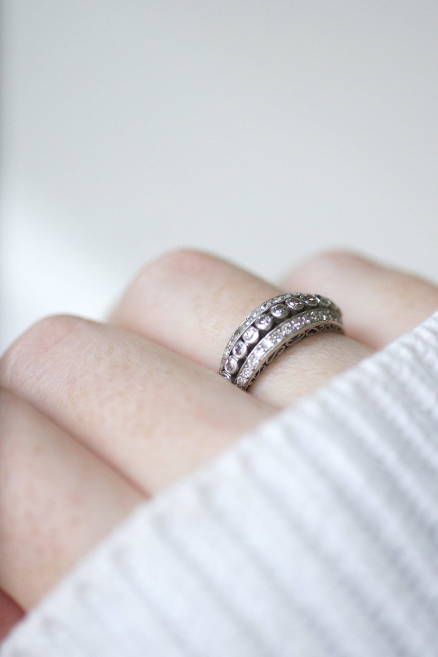 Art Deco Diamond Wedding Ring - Penelope Gallery