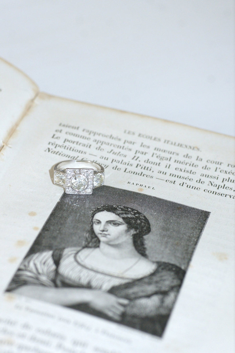 Art Deco 3 diamond ring - Penelope Gallery