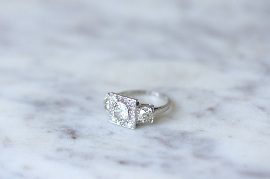 Art Deco 3 diamond ring - Penelope Gallery