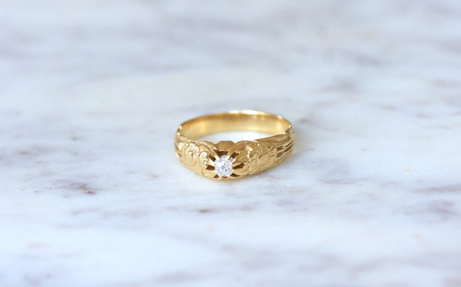 Antique wedding band diamond ring - Galerie Pénélope
