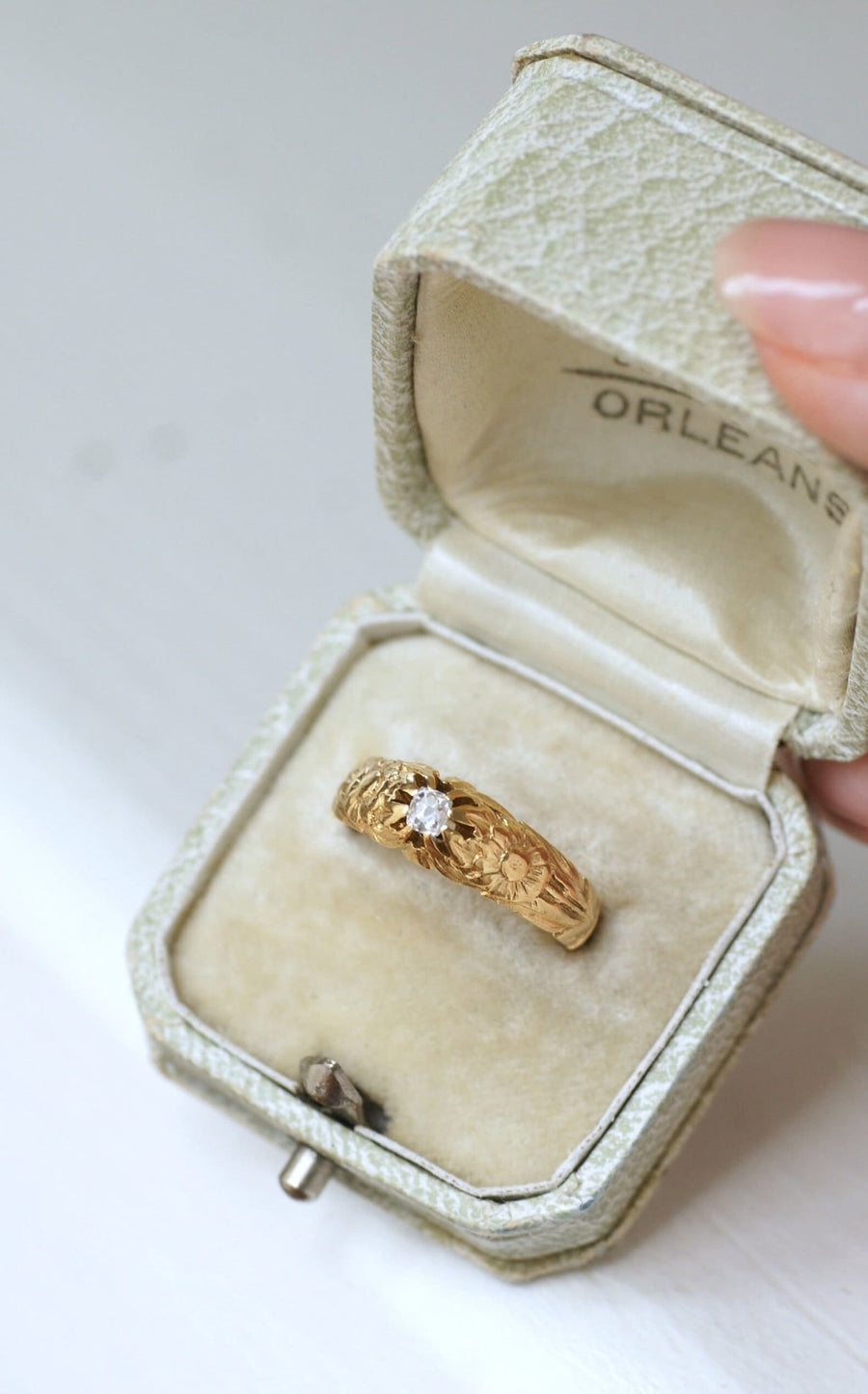 Antique wedding band diamond ring - Galerie Pénélope