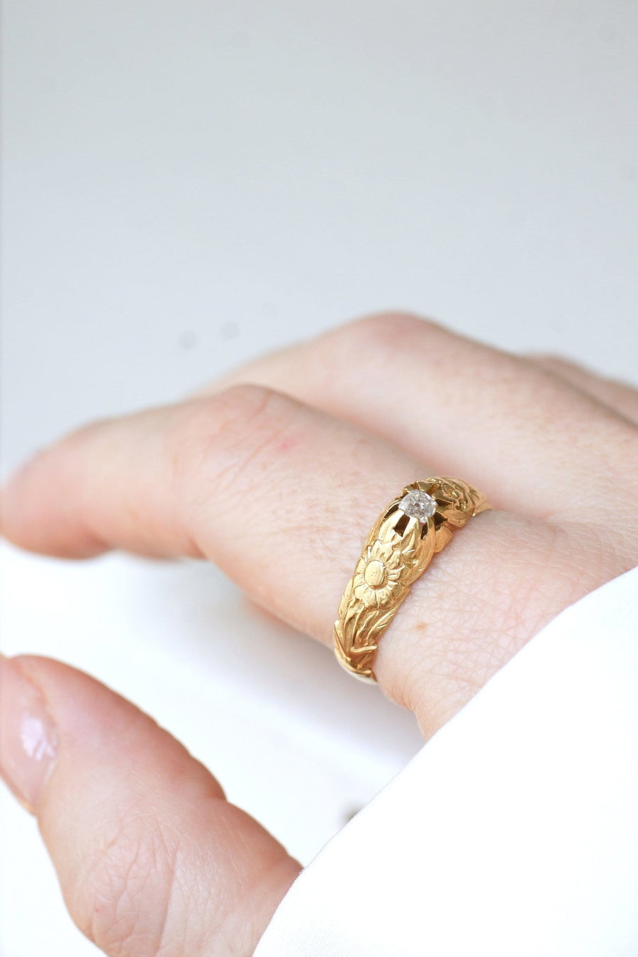 Antique wedding band diamond ring - Galerie Pénélope