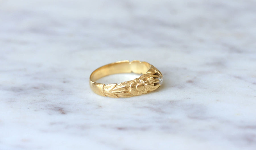 Antique wedding band diamond ring - Galerie Pénélope