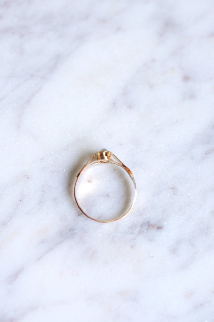 Antique pink and yellow gold beads ring - Galerie Pénélope
