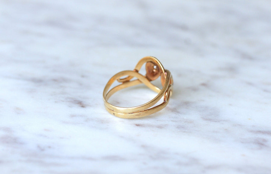 Antique ring - Serpents enroulés diamants - Galerie Pénélope