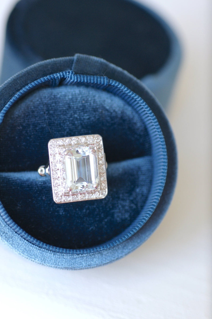 Aquamarine and diamond Art Deco ring - Galerie Pénélope