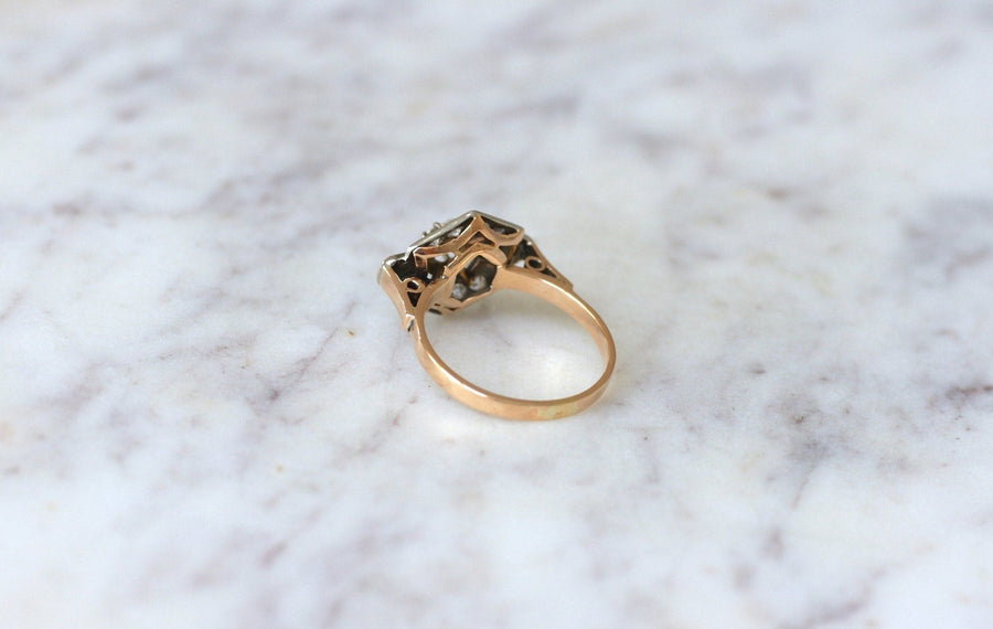 Art Deco two gold and diamond ring - Penelope Gallery