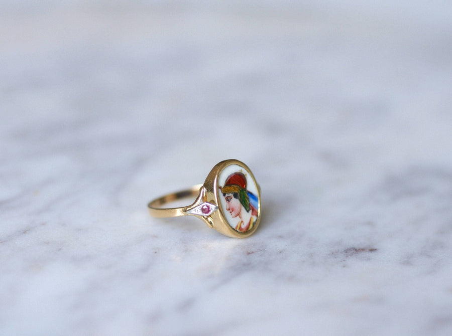 Egyptomania Art Deco Ring - Penelope Gallery