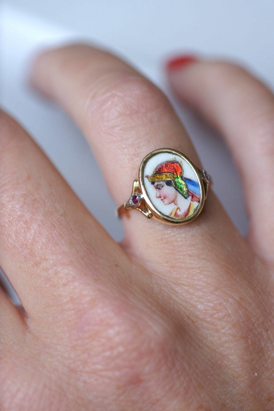 Egyptomania Art Deco Ring - Penelope Gallery