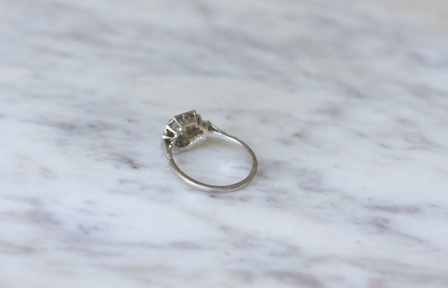 Art Deco staircase ring in platinum and diamonds - Galerie Pénélope