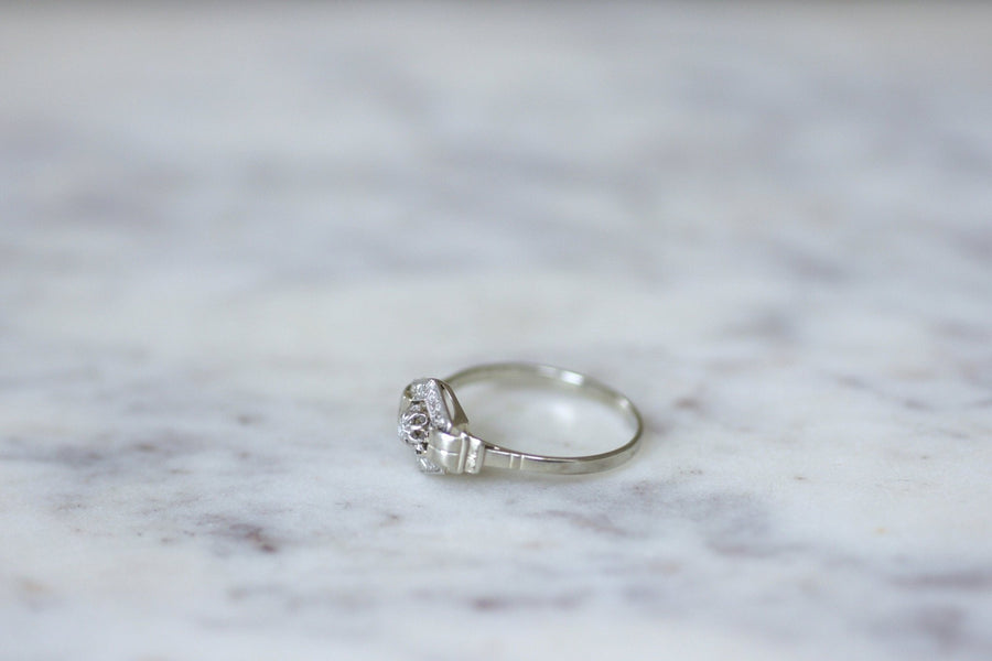 Art Deco geometric diamond ring - Penelope Gallery