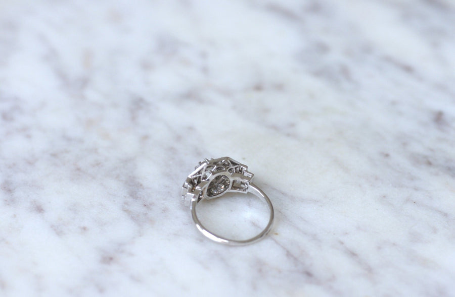 Art Deco Ring, Gold, Platinum and Diamonds - Penelope Gallery