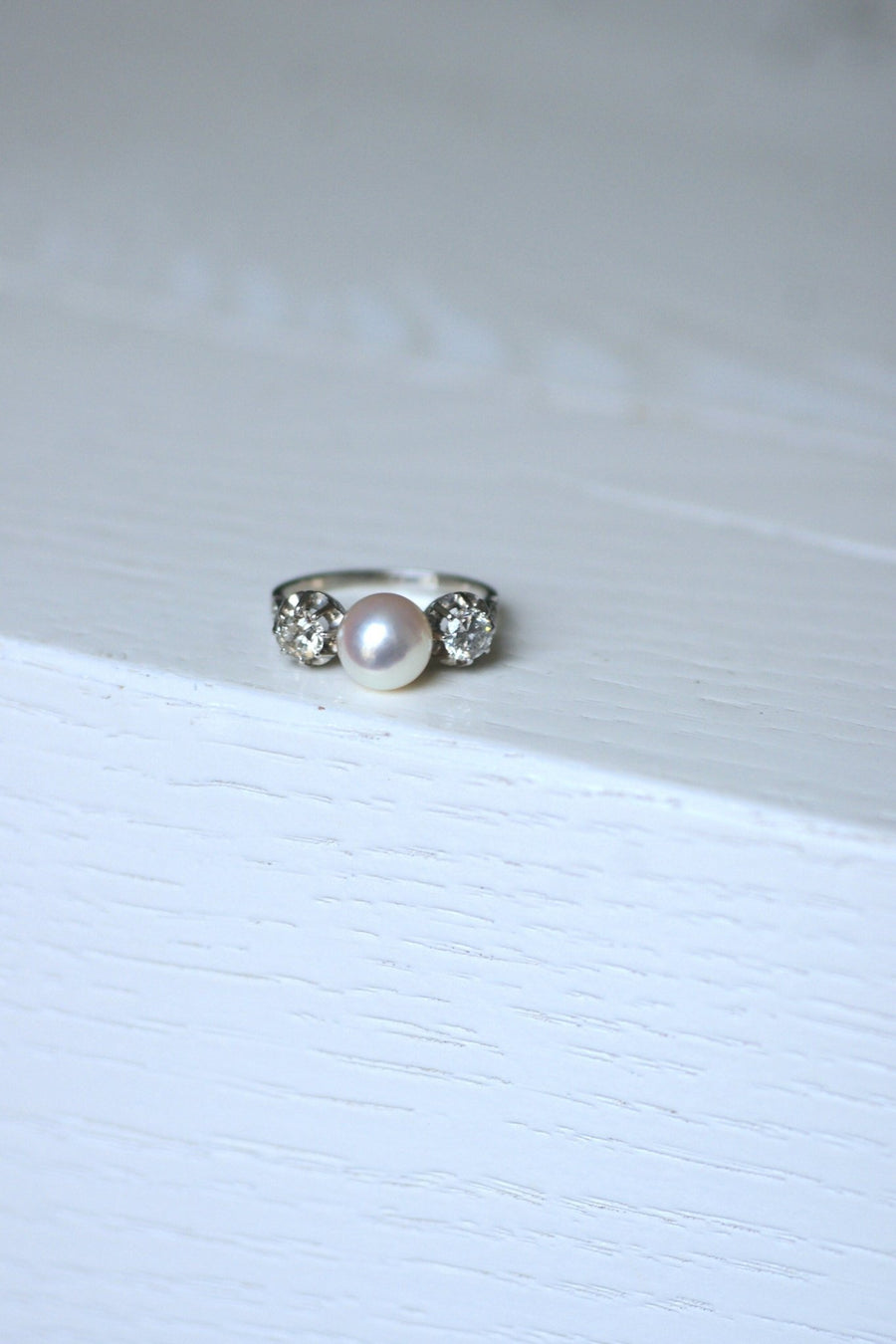 Art Deco pearl and diamond ring - Galerie Pénélope