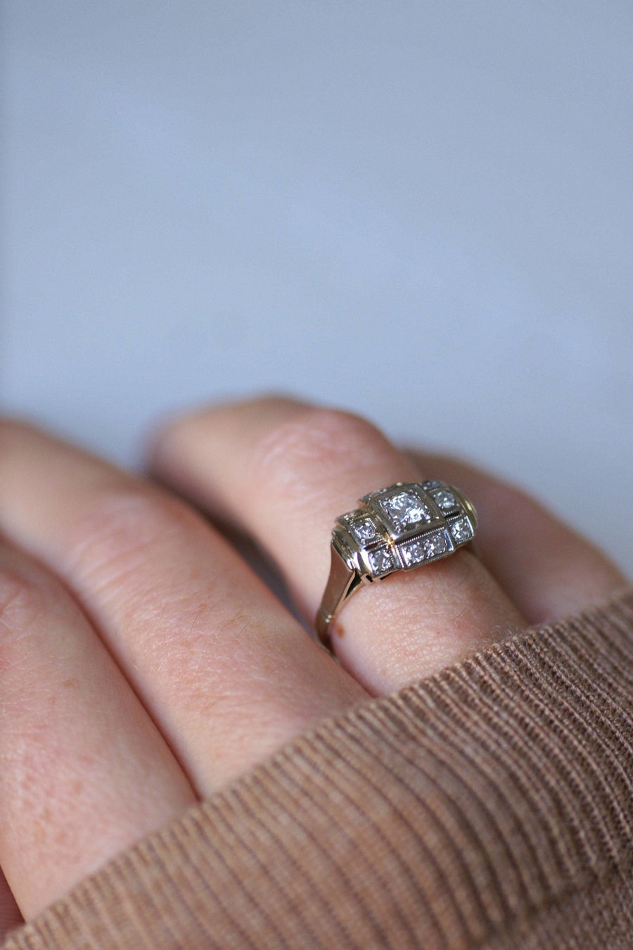 Art Deco Platinum and Diamond Ring - Penelope Gallery