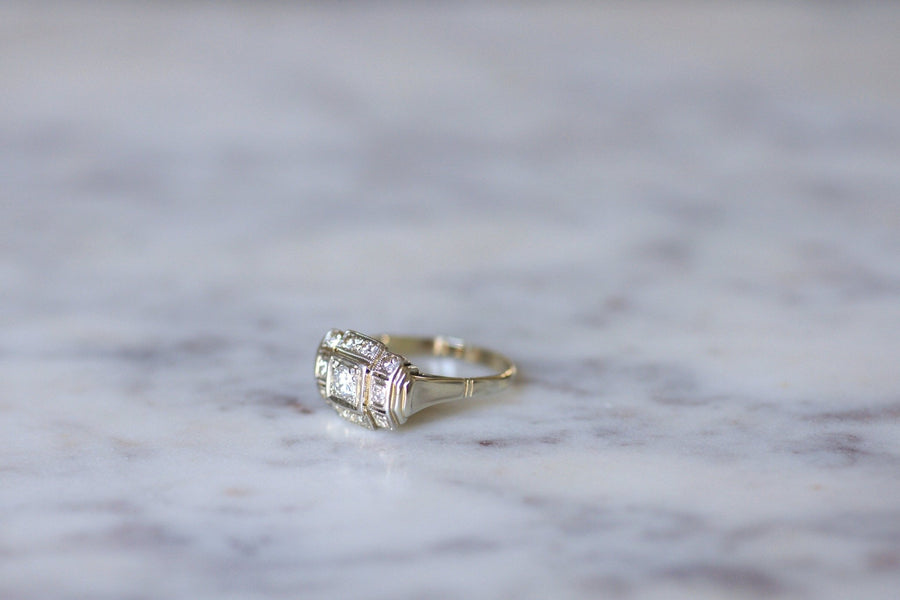Art Deco Platinum and Diamond Ring - Penelope Gallery
