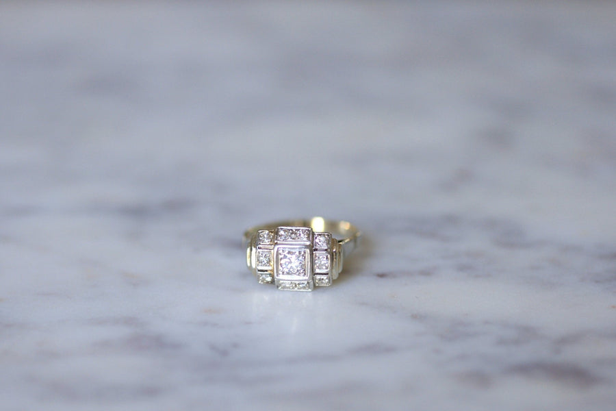 Art Deco Platinum and Diamond Ring - Penelope Gallery