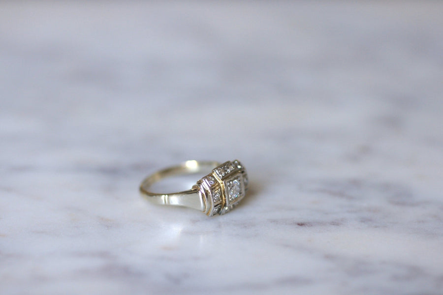 Art Deco Platinum and Diamond Ring - Penelope Gallery