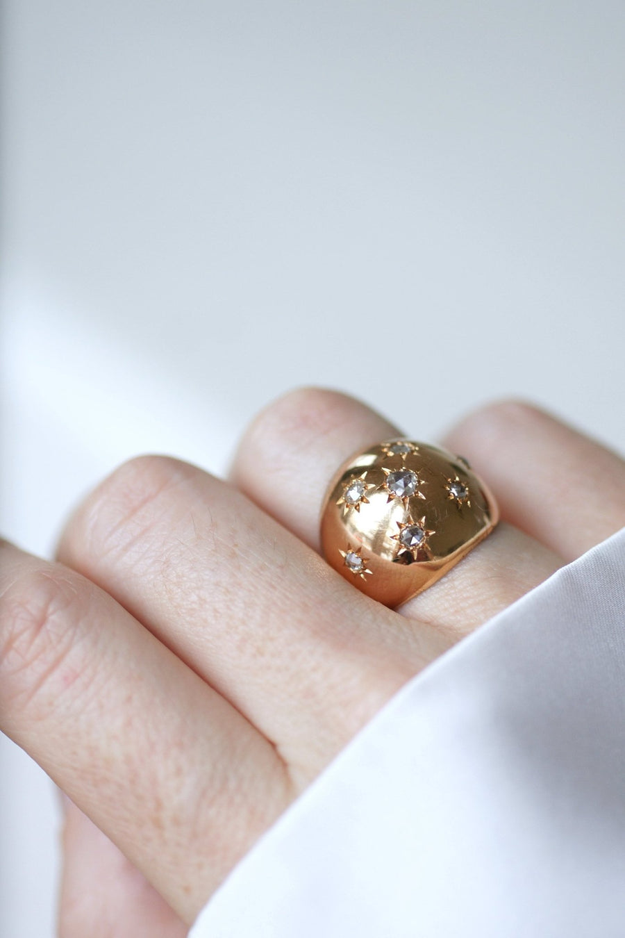 Pink gold and diamond constellation ring - Galerie Pénélope