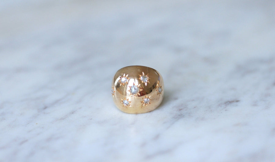 Pink gold and diamond constellation ring - Galerie Pénélope