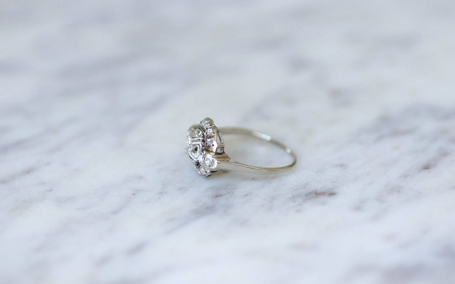 Square Art Deco diamond ring - Galerie Pénélope