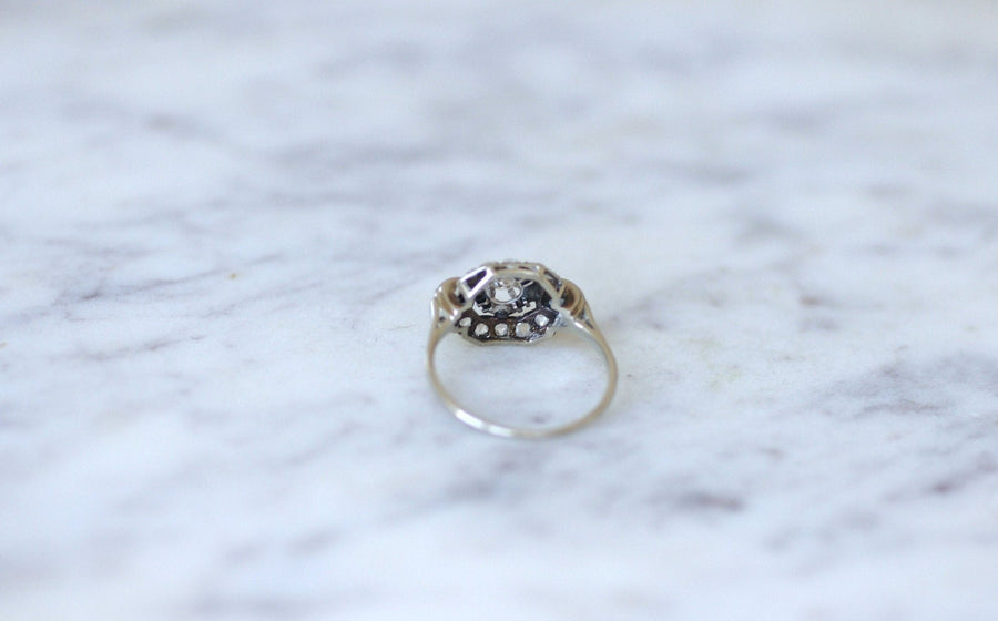 Square Art Deco diamond ring - Galerie Pénélope