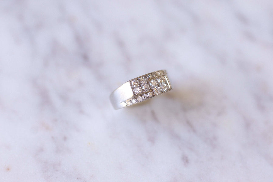 Art Deco knight ring, diamonds and platinum - Galerie Pénélope
