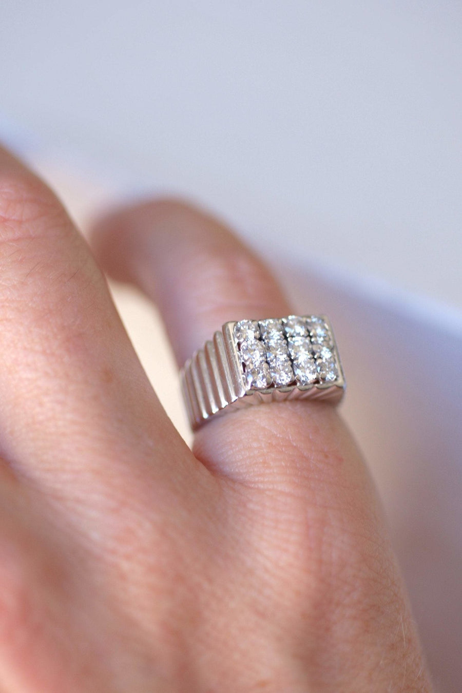 Art Deco diamond signet ring - Penelope Gallery