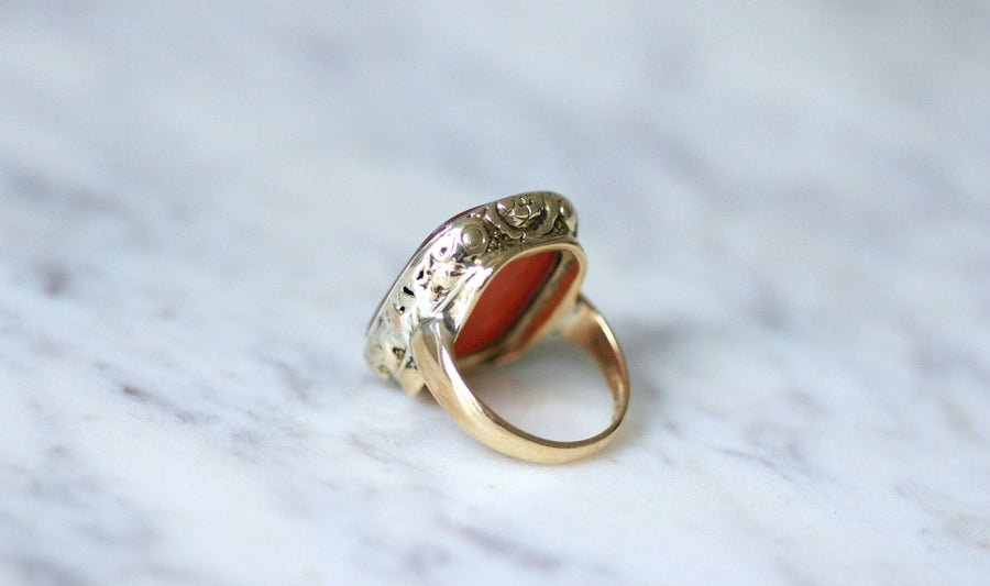 Sardony signet ring with heraldic intaglio - Galerie Pénélope