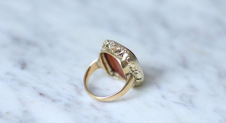Sardony signet ring with heraldic intaglio - Galerie Pénélope