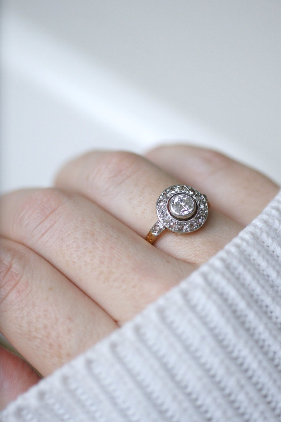 Round diamond target ring - Penelope Gallery