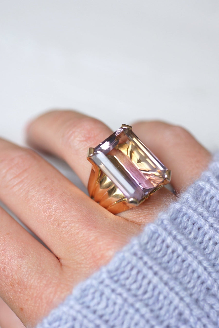 Vintage amethyst cocktail ring - Penelope Gallery