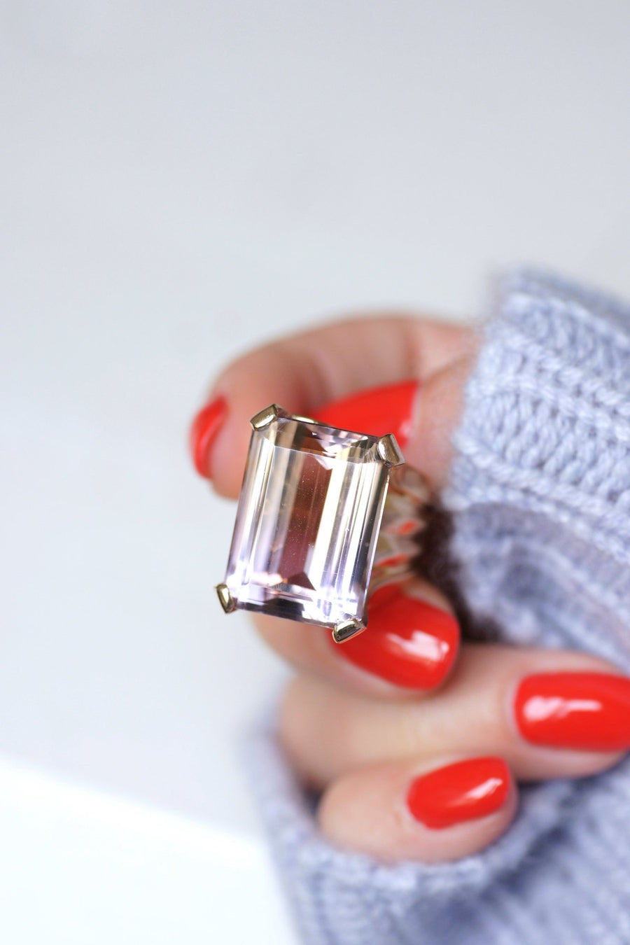 Vintage amethyst cocktail ring - Penelope Gallery