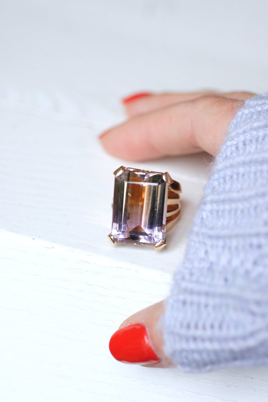 Vintage amethyst cocktail ring - Penelope Gallery