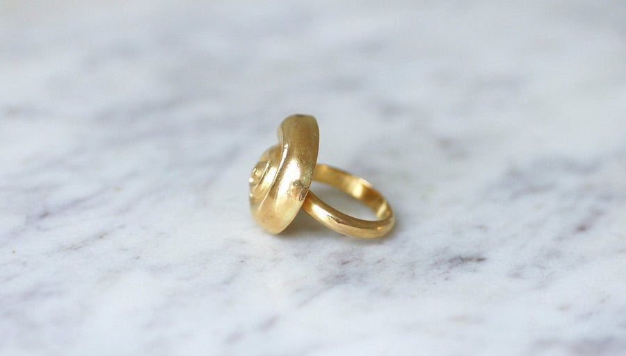 Lalaounis gold shell ring - Galerie Pénélope
