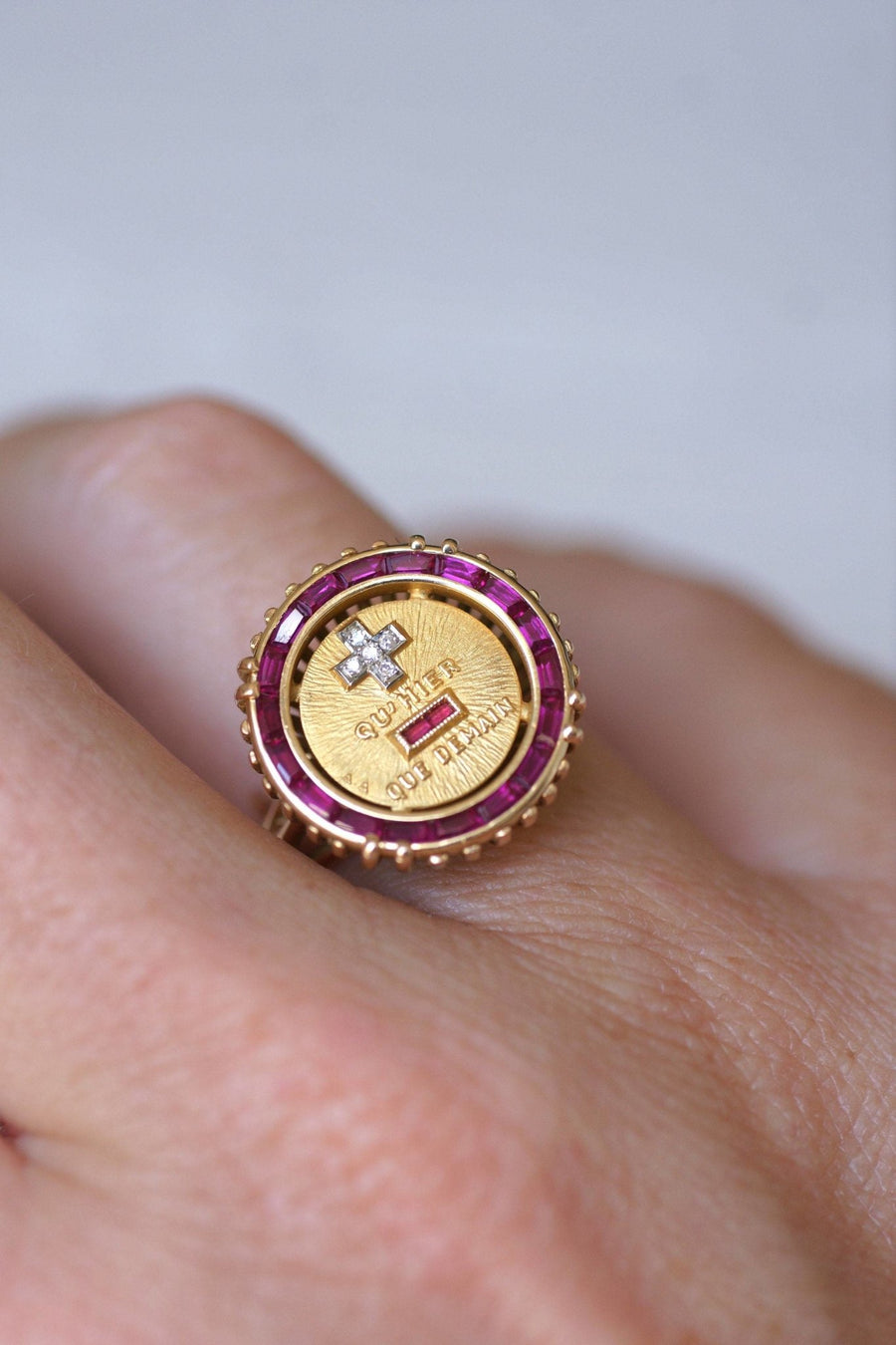 Vintage A.AUGIS love ring - Penelope Gallery