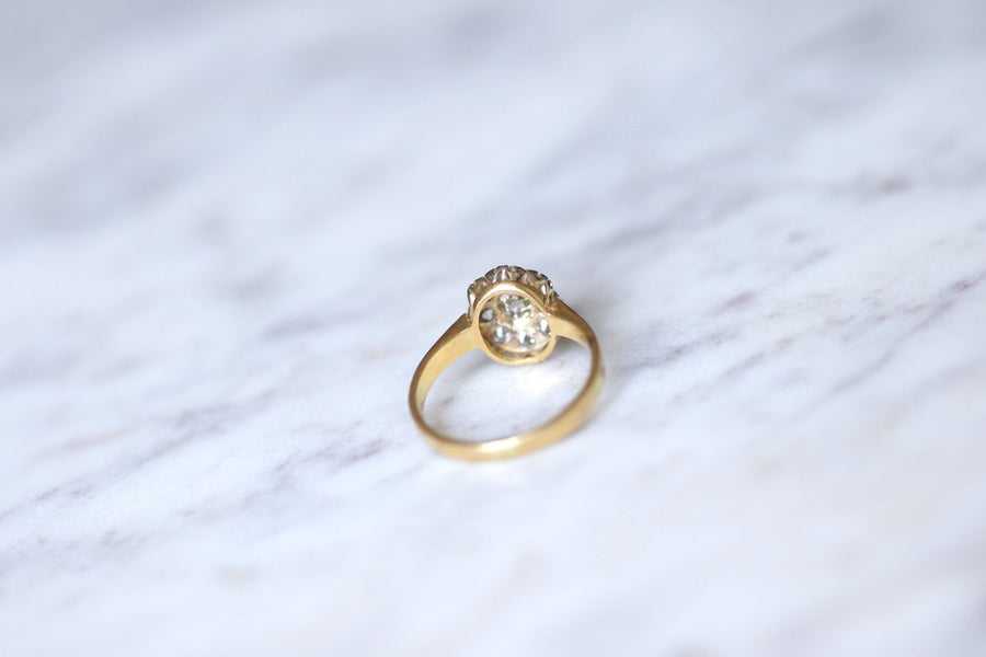 Antique daisy diamond engagement ring - Penelope Gallery