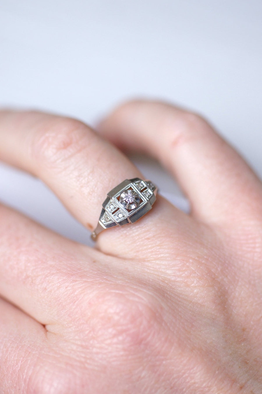 Art Deco diamond engagement ring - Penelope Gallery