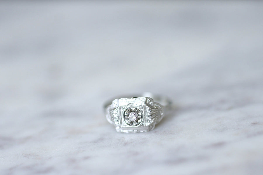 Art Deco diamond engagement ring - Penelope Gallery