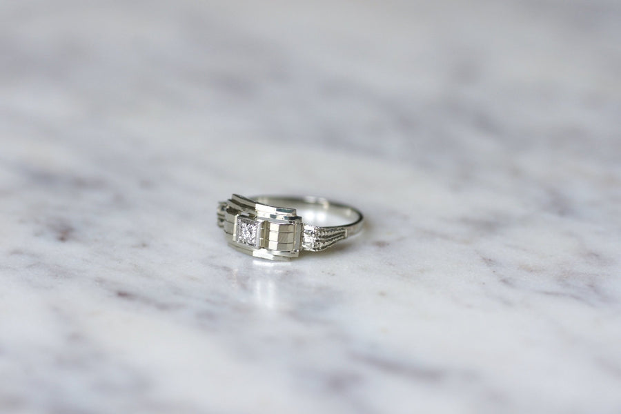 Geometric Art Deco Engagement Ring - Penelope Gallery