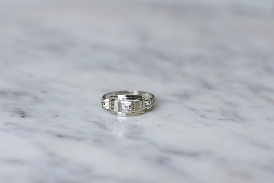 Geometric Art Deco Engagement Ring - Penelope Gallery