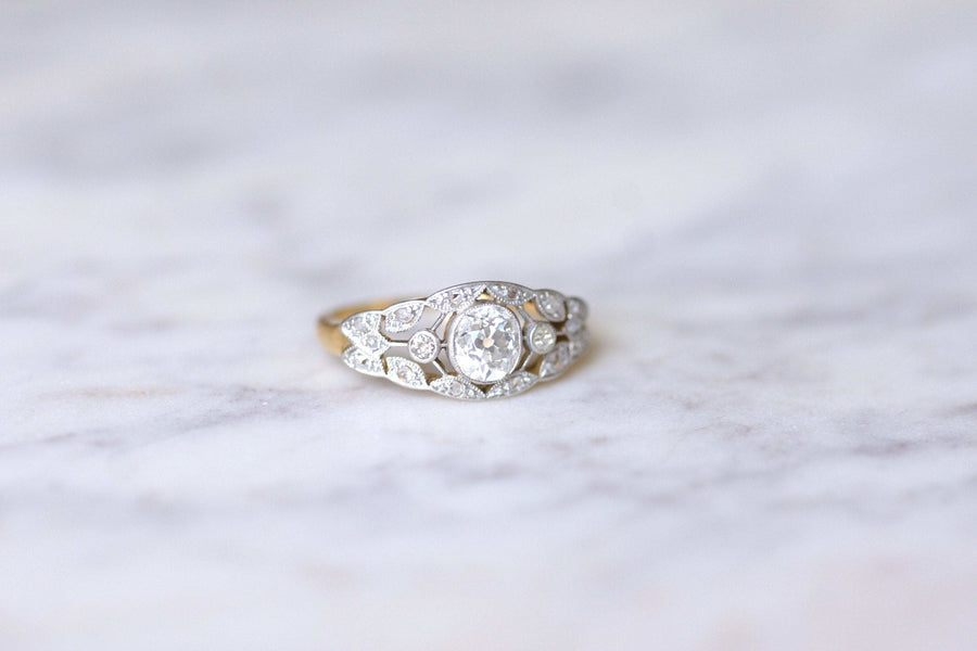 Belle Epoque gold and diamonds bandeau engagement ring - Galerie Pénélope
